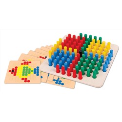 Игрушка из дерева для детей «Веселые столбики»