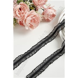 Тесьма с резинкой 2,5 см*10 ярд (ВР-587) черный