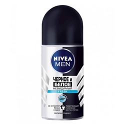 Дез.50мл roll  for men Невидимый д/черного и белого FRESH (прозр.) Nivea