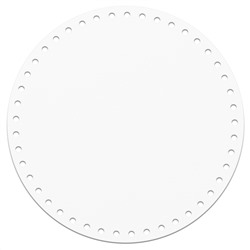 Кожа - Дно для сумки круглое 20 см. White