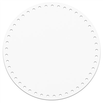 Кожа - Дно для сумки круглое 20 см. White