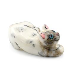 Скульптура из ангидрита "Кошка" 105*63*40мм