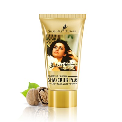 SHASCRUB PLUS Walnut Face & Body Scrub, Shahnaz Husain (ШАСКРАБ ПЛЮС скраб для лица и тела с грецким орехом, Шахназ Хусейн), 25 г. - СРОК ГОДНОСТИ ДО 30 АПРЕЛЯ 2025 ГОДА