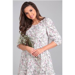 LeNata 13273 рисунок-на-белом, Платье