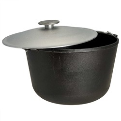 Казан чугунный походный 15 л с алюминиевой крышкой 360 мм "Туризм" ТМ ГАРДАРИКА 1515-6