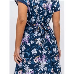 Халат женский Текс-Плюс, цвет синий розовый