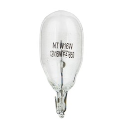 Лампа накаливания W16W T15, 12В, 16Вт, standart, W2.1x9.5d, 2шт/блистер (Original)