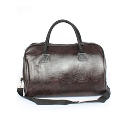 Саквояж искусственная кожа Картекс-0011 vip,  жесткое дно,  1отд,  1внут карм,  плечевой ремень,  шоколад 257258