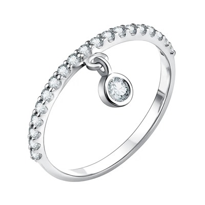 Кольцо из серебра куб.циркон., Л-11325