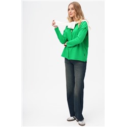 Женский лонгслив оверсайз из футера двухнитки Happyfox