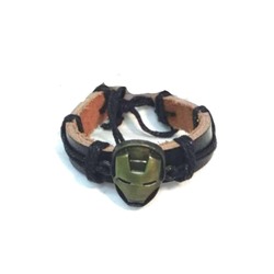 Браслет экокожа/нити/металлическая вставка Маска SH 490823