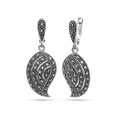 Серьги из серебра марказит, SL-AGA67