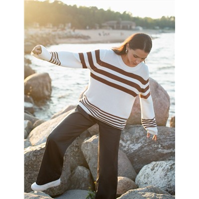 Джемпер крупной вязки из хлопка