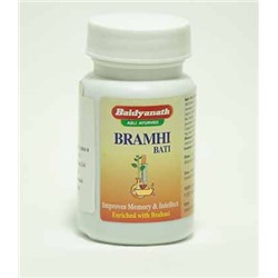 BRAHMI Bati, Baidyanath (БРАМИ (БРАХМИ) Вати, Тоник для мозга, Байдьянатх), 80 таб.