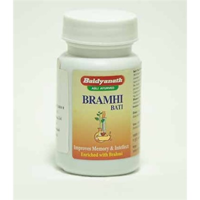 BRAHMI Bati, Baidyanath (БРАМИ (БРАХМИ) Вати, Тоник для мозга, Байдьянатх), 80 таб.