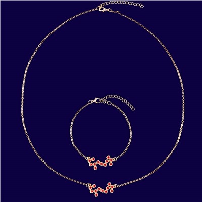 Комплект браслет + подвеска созвездие СТРЕЛЕЦ (рубиновый), Giftman, 1 шт.