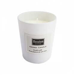 Aroma Candle AGILAWOOD, Menahem (Аромасвеча в стакане АЛОЙНОЕ ДЕРЕВО, время горения: около 12 часов), 1 шт.