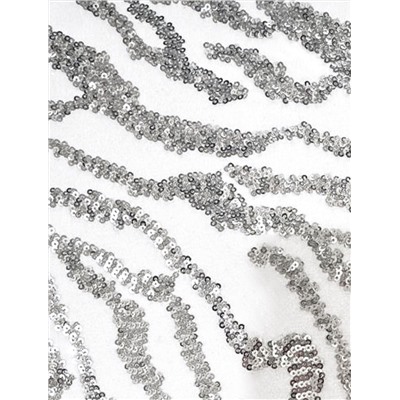 Нарядная футболка с принтом пайетками из премиального хлопка с эластаном