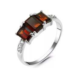Кольцо из серебра гранат, Мульти