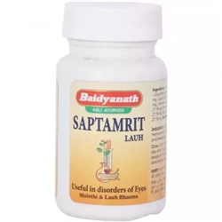 SAPTAMRIT LAUH, Baidyanath (САПТАМРИТ ЛАУХ, для офтальмологических заболеваний, Бадьянатх), 40 таб.