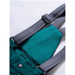 Брюки горнолыжные подростковые для девочки темно-зеленого цвета 9222_1TZ