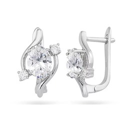Серьги из серебра куб.циркон., МЦВ652