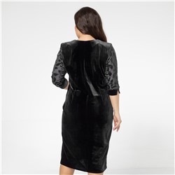 Платье, бархатное полотно, черный