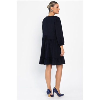 Платье бохо трикотажное Млада (темно-синее) П14411-8М