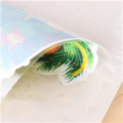 Набор наклеек на окна "Новогодний" 4 наклейки в наборе, 14,3 x 16 см