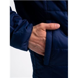 Куртка с воротником синий