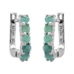 Серьги из серебра изумруд, Аир