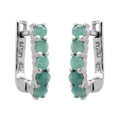 Серьги из серебра изумруд, Аир