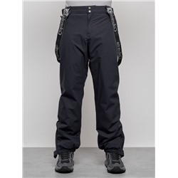 Полукомбинезон утепленный мужской зимний горнолыжный темно-синего цвета 7504TS