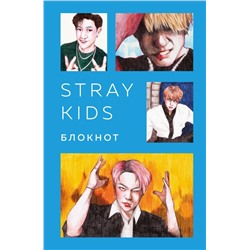 Stray Kids. Блокнот (формат А5, 128 стр., цветной блок, мягкая обложка голубая)
