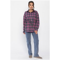 Рубашка хлопковая Джанет (розово-серая) Б14273-4М