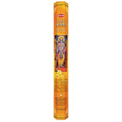 Hem Incense Sticks SHREE RAM (Благовония ШРИ РАМА, Хем), уп. 20 палочек.