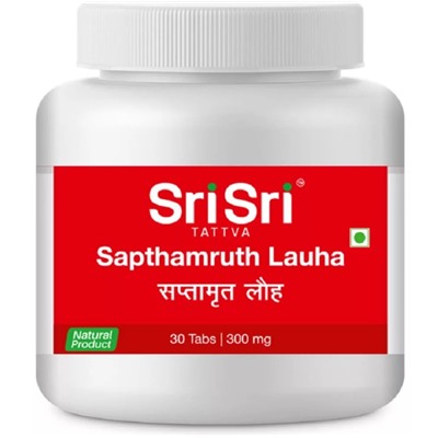 SAPTHAMRUTH LAUHA Sri Sri (САПТАМРУТ ЛАУХА, лечение болезней глаз, Шри Шри), 30 таб.