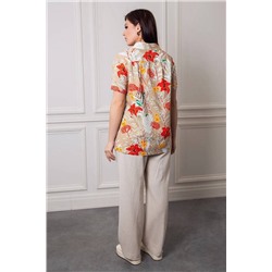 Daloria 9188 бежевый-оранжевый, Брюки,  Блуза
