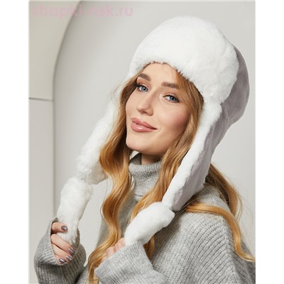 Норд кролик/песец Ушанка женская (56-58)