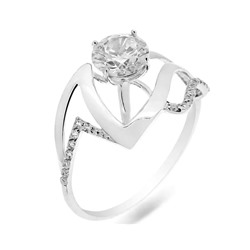 Кольцо из серебра куб.циркон., РЦ-00076
