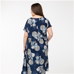 Платье, текстиль, синий