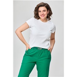 T&N 7386 белый+сочный_зеленый, Брюки,  Ремень,  Футболка