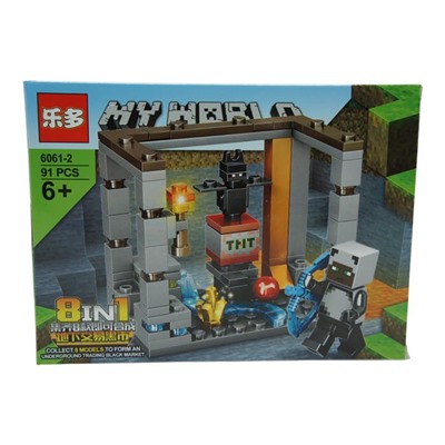 Конструктор MyWorld 8в1  6061 91дет. 19*14см/ коробка 6061-2