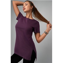 Женская удлиненная футболка с разрезами Happyfox