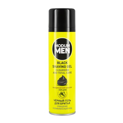 Гель для бритья MODUM FOR MEN black Очищение и комплексный уход, 200 мл