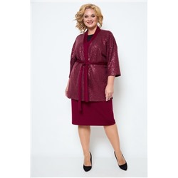 Michel chic 1253 бордовый, Кардиган,  Юбка