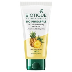 BIO PINEAPPLE Oil Control Foaming Face Wash, Biotique (АНАНАС Гель для умывания, для нормальной и склонной к жирности кожи, Биотик), 50 мл. - СРОК ГОДНОСТИ ДО 31 ДЕКАБРЯ 2024 ГОДА