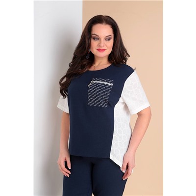 Liona Style 678 синий, Брюки,  Блуза