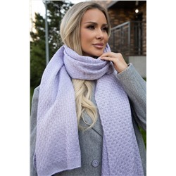 Вязаный палантин (пыльно-сиреневый) ВП01-1М