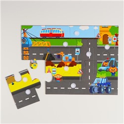 Пазл. Весёлые липучки «Транспорт»